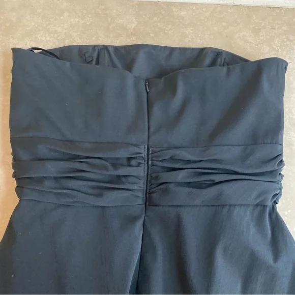 White House Black Market Black Bubble Hem Strapless Women Size 4 Cocktail Party - Picture 9 of 13